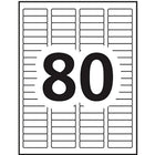 Avery White Laser/Inkjet Removable I.D. Labels, 1-3/4" x 1/2", 800 Pack (06504)-Removable adhesive adheres to smooth surfaces including paper, cardboard, plastic, wood, glass, and metal