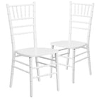Flash Furniture HERCULES Series Wood Chiavari Chairs - White - 2 Pack-1100 lb. Static Weight Capacity