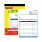 Staples Bilingual Sales Order Form - 50 Triplicates - Carbonless - Staple Bound - 6" x 8"-Includes spaces for name and address of retailer, description of product and amount of sale for seamless record keeping