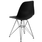 Flash Furniture Elon Series Black Plastic Chair with Chrome Base-Polypropylene Molded Structure