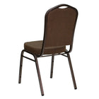 Flash Furniture HERCULES Series Crown Back Stacking Banquet Chair in Brown Patterned Fabric - Copper Vein Frame-Crown Back Design