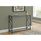 Monarch Specialties 3533 44"L Accent Table - Taupe/Black Metal Hall Console-Product Dimensions: 32"H x 44"W x 13.75"D