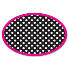 Ashley Productions Magnetic Whiteboard Eraser, BW Dots, 6 Pack-Black and White