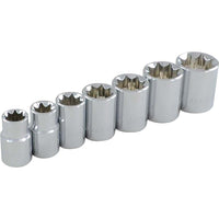 Gray Tools 7 Piece 3/8" Drive 8 Point SAE, Standard Chrome Socket Set, 1/4"-5/8"-Contains Sizes: 1/4", 5/16", 3/8", 7/16", 1/2", 9/16", 5/8".