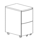 Heartwood 100-MMPFF Metal Mobile File-File Pedestal, Titanium-All steel construction features a durable baked on titanium powder-coated paint finish