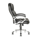 Corliving Executive High Back Office Chair With Padded Arms, Black Leatherette-Comfortable foam backrest