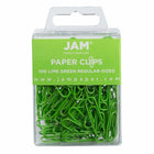JAM Paper Colored Standard 1" Paper Clips - Lime Green - 3 Packs of 100-Color: Lime Green