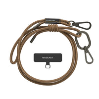 SwitchEasy MagEasy Strap Card with Detachable Neckstrap and Phone Lanyard - 6mm Strap - Khaki-No need to compromise between form and function