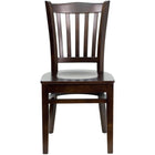 Flash Furniture HERCULES Series Vertical Slat Back Walnut Wood Restaurant Chair-Wood Chair