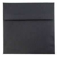 JAM Paper Enveloppes carrées en lin avec fermeture gommée, 5 1/2 x 5 1/2 po, noir, 1000/paquet-Noir
