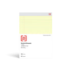 TRU RED Wide Ruled Notepads - 8.5" x 11.75" - Canary - 50 Sheets/Pad - 12 Pack-Sheet size: 8.5" x 11.75"