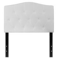 Flash Furniture - Tête de lit Cambridge à une place touffetée et rembourrée en tissu blanc-Style contemporain