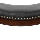 Flash Furniture 26" High Backless Cappuccino Wood Counter Height Stool with Black LeatherSoft Saddle Seat-Curved Saddle Seat