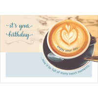 Aline Greetings General Birthday Card, Cappuccino, It's your birthday, 18 Pack-Premium uncoated paper stock