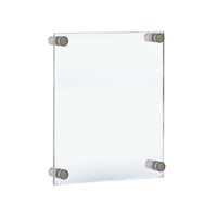 Azar Acrylic Gallery Wall Floating Frames - 15" x 21" - Silver Stand Off Caps - 4 Pack-Sold in a Set of: 4
