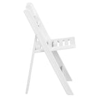 Flash Furniture HERCULES Series 1000 lb. Capacity White Resin Folding Chair with Slatted Seat-Lightweight Design