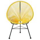 Plata Import Acalco Chair, Yellow Seat, Black Frame (WR-1350-YLW)-Lounge Chair