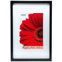 Nexxt Gallery Double Matted Wood Frame, 12" x 18", Black-Measurement: the frame measures 12"L x 1.25"W x 18"H in dimensions, they can hold 8" x 12" photos. neatly store all your memories in a beautiful way