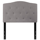 Flash Furniture Cambridge Tufted Upholstered Twin Size Headboard - Light Grey Fabric-Contemporary Style