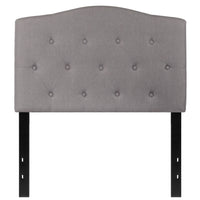 Flash Furniture Cambridge Tufted Upholstered Twin Size Headboard - Light Grey Fabric-Contemporary Style