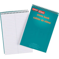 Staples Steno Notebooks - 6" x 9" - 120 Pages - 10 Pack-Wide ruling with centre line designed for taking quick or shorthand notes