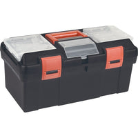 Aurora Tools Heavy-Duty Tool Boxes With Inner Tray, 2-Part Boxes, Organizer, 17-1/2"-Abs plastic latches