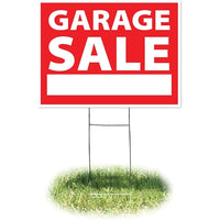 HeadLine 18"x24" Yard Sign  -  "GARAGE SALE"-Constructed of 4mm thick, durable, corrugated plastic