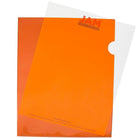 JAM Paper Plastic Sleeves, 9" x 11 1/2", Orange, 120 Pack-Orange Plastic Sleeves