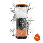 ECOXGEAR Waterproof EcoLantern with High Intensity LED's, Built in 360 Degree Bluetooth Speaker & 4,400 mAh Power Bank, Orange-400 Lumen Wide Pattern White Lantern Light