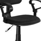 Xtech Contemporary Cloth Office Chair with Armrests - Black-Its comfortable armrests help relieve tension in the shoulders and neck