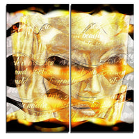 Designart Golden Goddess Street Art Canvas Artwork, (PT3641-40-40)-Print