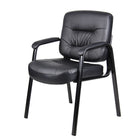 Nicer Furniture Black Leather Metal Leg Guest Chair-5