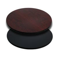 Flash Furniture 30" Round Table Top with Black or Mahogany Reversible Laminate Top-Restaurant Dining Table Top