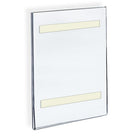 Azar Displays 14" x 8.5" Vertical Wall Mount Acrylic Sign Holder with Adhesive Tape, Clear, 10 Pack (122013)-Used to displays information on walls and doors, maximizing advertising opportunity