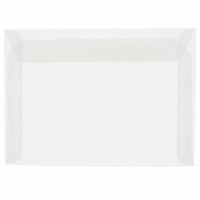 JAM Paper 8.75" x 11.5" Booklet Catalog Translucent Vellum Envelopes - Clear - 50 Pack -Clear translucent vellum booklet envelope