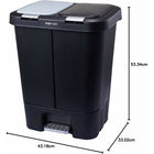 Step N' Sort Dual Trash and Recycling Bin - 40 L - Black-9