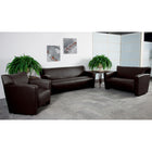 Flash Furniture HERCULES Majesty Series Brown Leather Chair-Fixed Seat Cushion