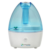PureGuardian H910BL 14-Hour Nursery Ultrasonic Cool Mist Humidifier-A 0.23 gallon tank provides up to 14-hours of run time. Silver Clean Protection fights the growth of mold and mildew on the surface of the water tank