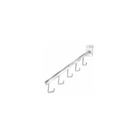Can-Bramar Waterfall With Hooks For Slatwall, 16", Chrome, 10 Pack-Slatwall waterfall with hooks