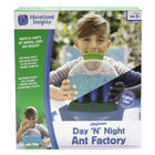 Educational Insights Geosafari Day 'N' Night Ant Farm - Green-Includes ant habitat with 3 magnification spots; cool, color-changing LED lights with on/off switch; and air vent that allows air in while keeping ants safely contained inside
