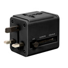 ReTrak - Adaptateur International Retractable Avec Deux Ports USB-Adaptateur integre pour brancher pratiquement tout appareil sur une jprise de courant a letranger
