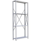 Metalware RK309 Boltless Shelving Unit, 4-Shelves, 36" x 12" x 88", Light Grey-Adjustable shelving system that provides high strength, yet economical storage capacity for your needs