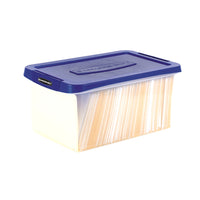 Bankers Box Heavy Duty 20" Plastic Letter File Box-Plastic storage containers with lids provides organized and secure storage and transport of 20  of letter files