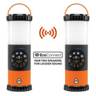 ECOXGEAR Waterproof EcoLantern with High Intensity LED's, Built in 360 Degree Bluetooth Speaker & 4,400 mAh Power Bank, Orange-5V USB Charge Out Port