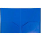 JAM Paper Plastic Heavy Duty Two Pocket Folders, Blue, 108 Pack (383HBUB)-Dimension: 12"H x 9.5"W x 0.2"D