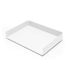Poppin Landscape Letter Tray - White-Landscape Letter Trays can be stacked on top of one another