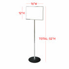 FuTECH Chrome Frame Sign Holder - 16"W x 12"H - Chrome-16"W x 12"H