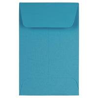 JAM Paper #1 Coin Envelopes, 2.25 x 3.5, Brite Hue Blue Recycled, 1000 Pack-Coin Envelopes