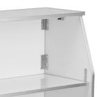 Flash Furniture 4' Laminate Foldable Bar - White-Hinges secure Table
