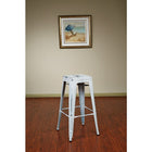 OSP Designs 30" Metal Barstool, Antique White, 4 Pack-Available in one of five colours